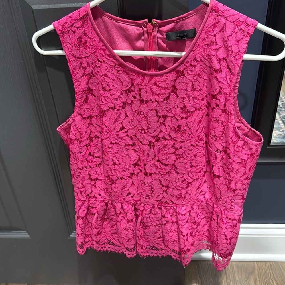 J.Crew Peplum Lace Blouse